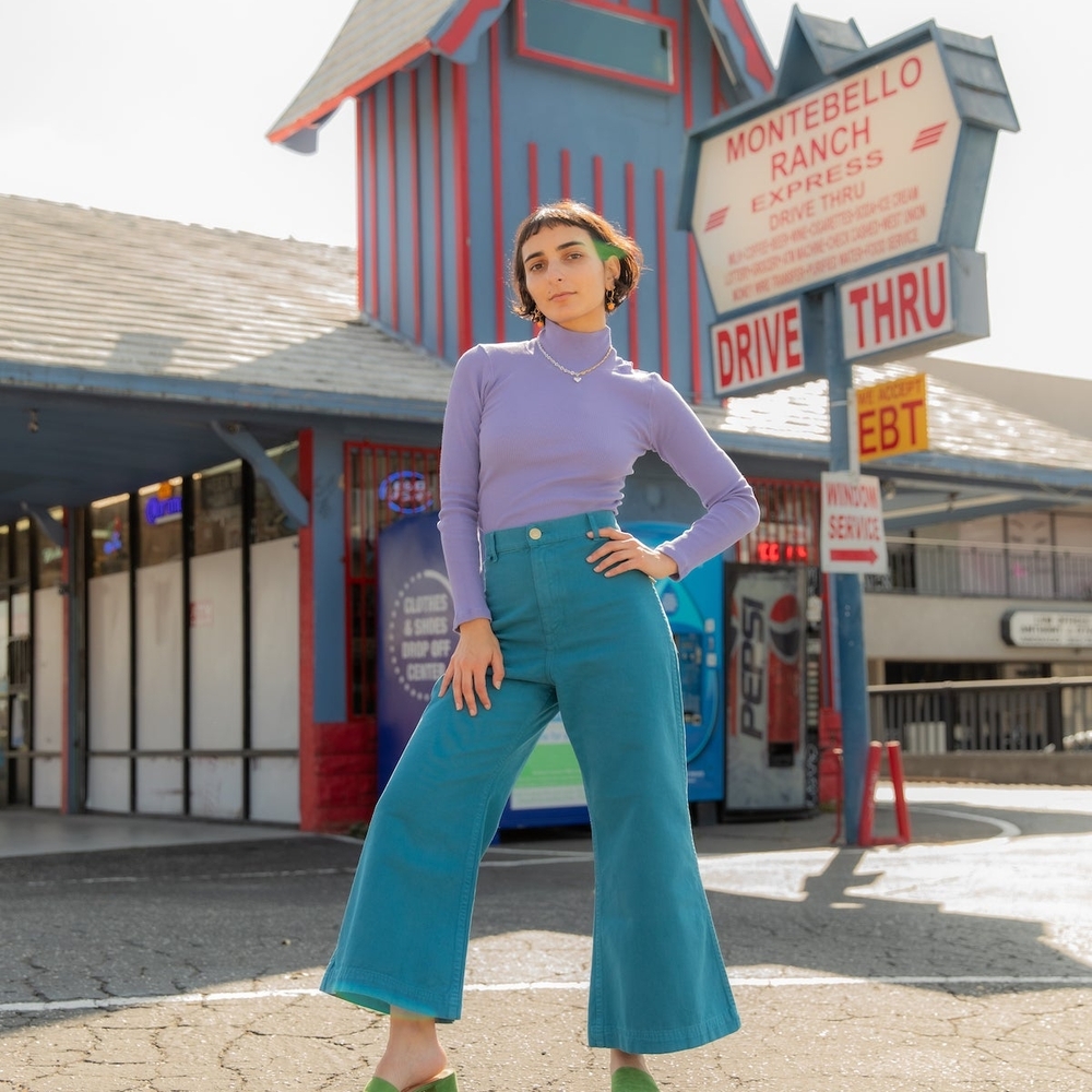 Big Bud Press Bell Bottoms Petite Marine Blue Wide Leg Jeans